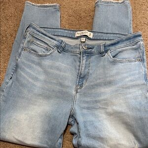 Abercrombie super skinny ankle mid rise Light Blue Jeans curve love size 30/10